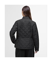 Women's Barbour International Halsey Quilted Jacket - BLACK/SILVER BIR