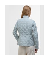 Women's Barbour International Halsey Quilted Jacket - LT STEEL/SILVER