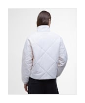 Women's Barbour International Zola Quilted Jacket - NEUTRAL/MANDARIN