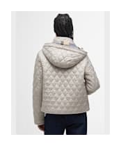 Women's Barbour Penelope Quilted Jacket - Light sand / Dress Tartan