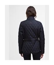 Women's Barbour Crawford Cavalry Quilted Jacket - Dark Navy / Ancient Tartan