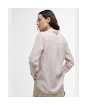 Women's Barbour Marine Shirt - BRAN STRIPE
