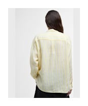 Women's Barbour Annie Long Sleeve Linen Shirt - Sunray Yellow Stripe