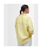 Women's Barbour Hampton Relaxed Fit Linen Shirt - Sunray Yellow