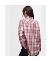 Women's Barbour Angelonia Oversized Cotton Shirt - TEA ROSE / CLOUD
