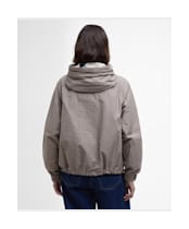 Women's Barbour Bhodi Showerproof Jacket - Dirty Khaki / Safari Tartan