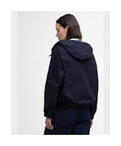 Women's Barbour Bhodi Showerproof Jacket - Dark Indigo / Safari Tartan
