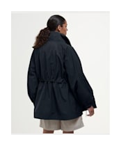 Women's Barbour Suri Showerproof Jacket - Black / Safari Dress Tartan