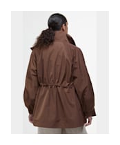 Women's Barbour Suri Showerproof Jacket - Walnut / Safari Dress Tartan