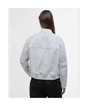 Women's Barbour International Priya Showerproof Bomber Jacket - Silver Birch