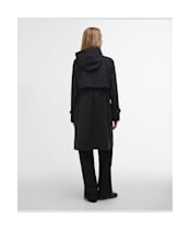 Women's Barbour International Longline Kyra Waterproof Jacket - Black