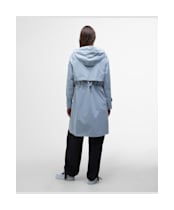 Women's Barbour International Longline Kyra Waterproof Jacket - Light Steel Blue