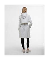 Women's Barbour International Longline Kyra Waterproof Jacket - Silver Birch