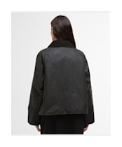 Women's Barbour Alma Waxed Jacket - Sand / Archive Olive