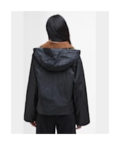 Women's Barbour Erma Waxed Jacket - Black / Ancient Tartan