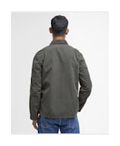 Men's Barbour Tracker Casual Cotton Jacket - Olive