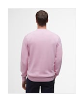 Men's Barbour Pima Cotton Crew Neck Sweater - True Pink