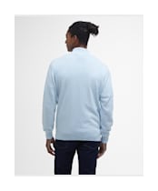 Men’s Barbour Cotton Half Zip Sweater - Ocean Sky