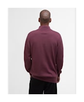 Men’s Barbour Cotton Half Zip Sweater - Burnt Heather