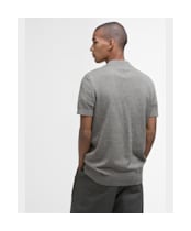 Men's Barbour Buston Short Sleeve Knitted Polo Shirt - Uniform Green