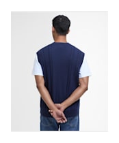 Men's Barbour Navar Knitted Vest - Navy