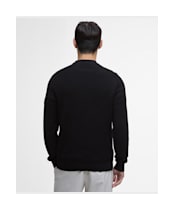 Men's Barbour International Dune Crew Neck Jumper - Black