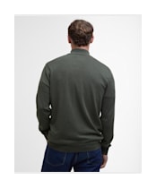 Men's Barbour Bayfield Knitted Half Zip Jumper - Mid Olive