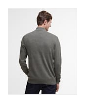 Men's Barbour Cotton Tainsbury Half Zip Sweater - Olive