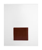 Men's Barbour Lunan Leather Billfold Wallet - Brown