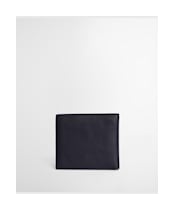 Men's Barbour Lossie Leather Billfold Wallet - Navy