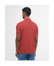Men's Barbour Tartan Pique Polo Shirt - Red Spice