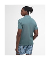 Men's Barbour Tartan Pique Polo Shirt - Vintage Teal