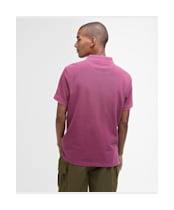Men's Barbour Washed Sports Polo Shirt - Washed Raspberry