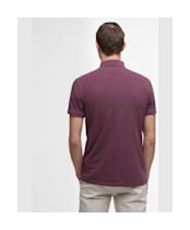 Men's Barbour Washed Sports Polo Shirt - Burnt Heather