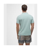 Men's Barbour Lightweight Short Sleeve Sports Cotton Polo Shirt - Pale Apple
