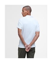 Men's Barbour Lightweight Short Sleeve Sports Cotton Polo Shirt - Whisper White
