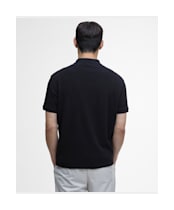 Men's Barbour International Charlie Textured Polo Shirt - Black