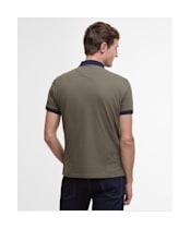 Men's Barbour Lynmouth Tipped Tailored Fit Polo Shirt - Uniform Green