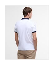 Men's Barbour Lynmouth Tipped Tailored Fit Polo Shirt - White