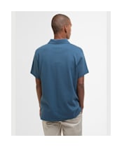 Men's Barbour Dymchurch Seersucker Polo Shirt - Dusk Blue