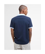 Men's Barbour Thurne Tipped Tailored Fit Polo Shirt - Navy