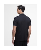 Men's Barbour International Ollie Twin Tipped Placket Polo - Black