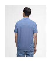 Men's Barbour International Lightweight Pique Essential Polo Shirt - Washed Blue
