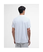Men's Barbour International Lightweight Pique Essential Polo Shirt - White