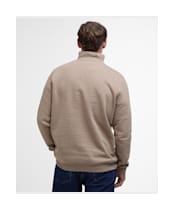 Men's Barbour Nelson Half Zip Sweatshirt - Stone Marl