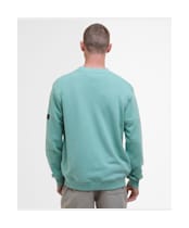 Men's Barbour International Outline Badge Crew - Granite Green