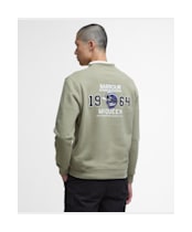 Men's Barbour International Giles Steve McQueen Graphic Sweatshirt - Bleached Olive