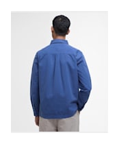 Men's Barbour Glendale Zip Through Cotton Overshirt - Oceana