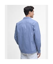 Men's Barbour International Maze Peached Overshirt - Washed Blue