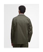 Men's Barbour Bayview Herringbone Overshirt - Uniform Green